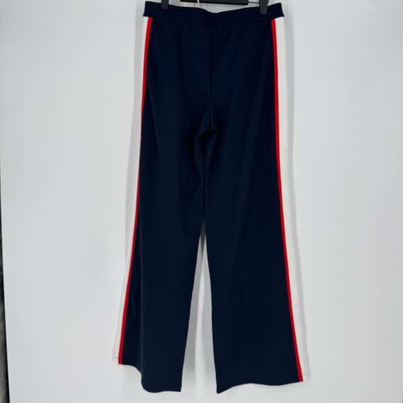 Tory Sport Wide Leg Track Pants Navy White Red Women's M NWT - Picture 3 of 9